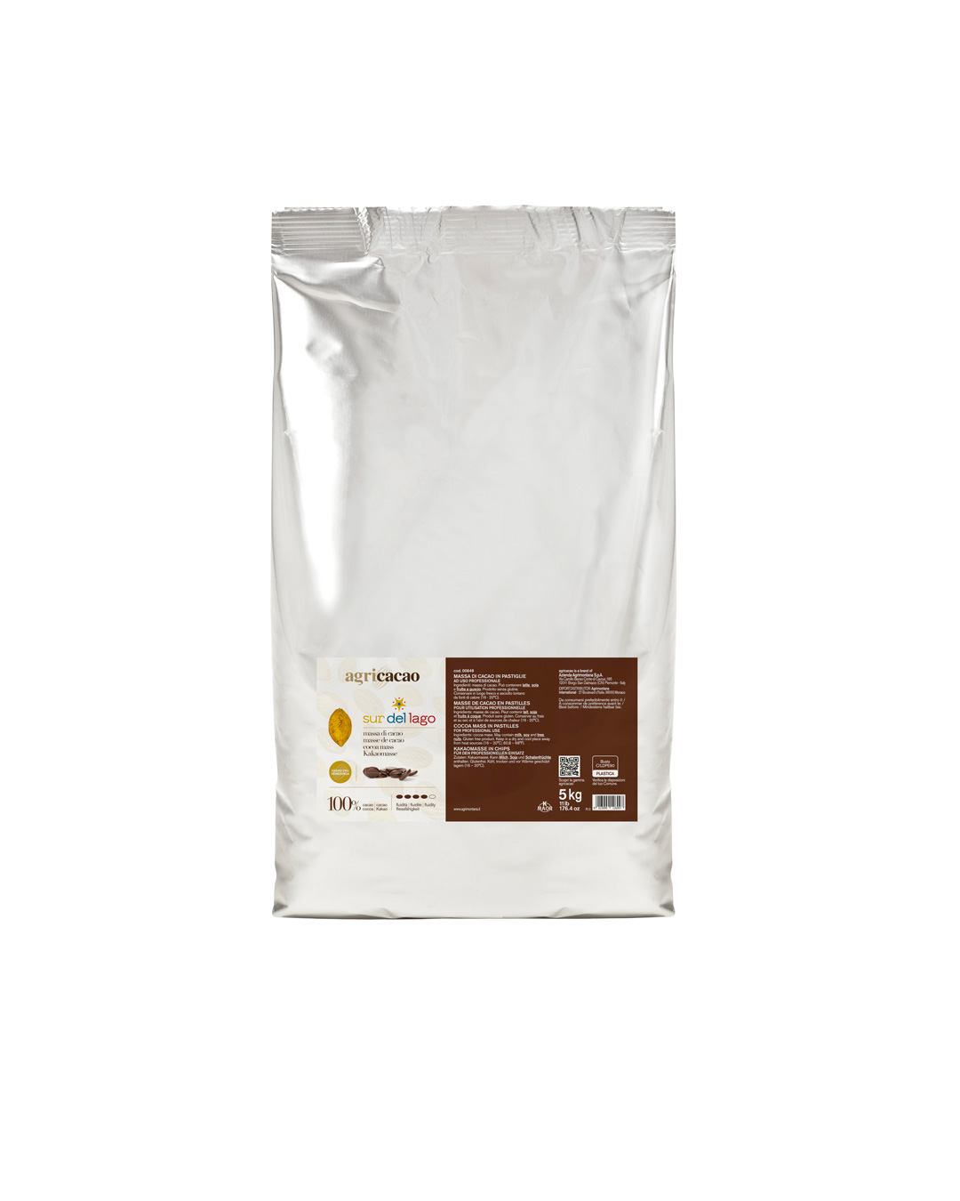 Agricacao Sacco Alluminato SurDelLago100% Massa di Cacao